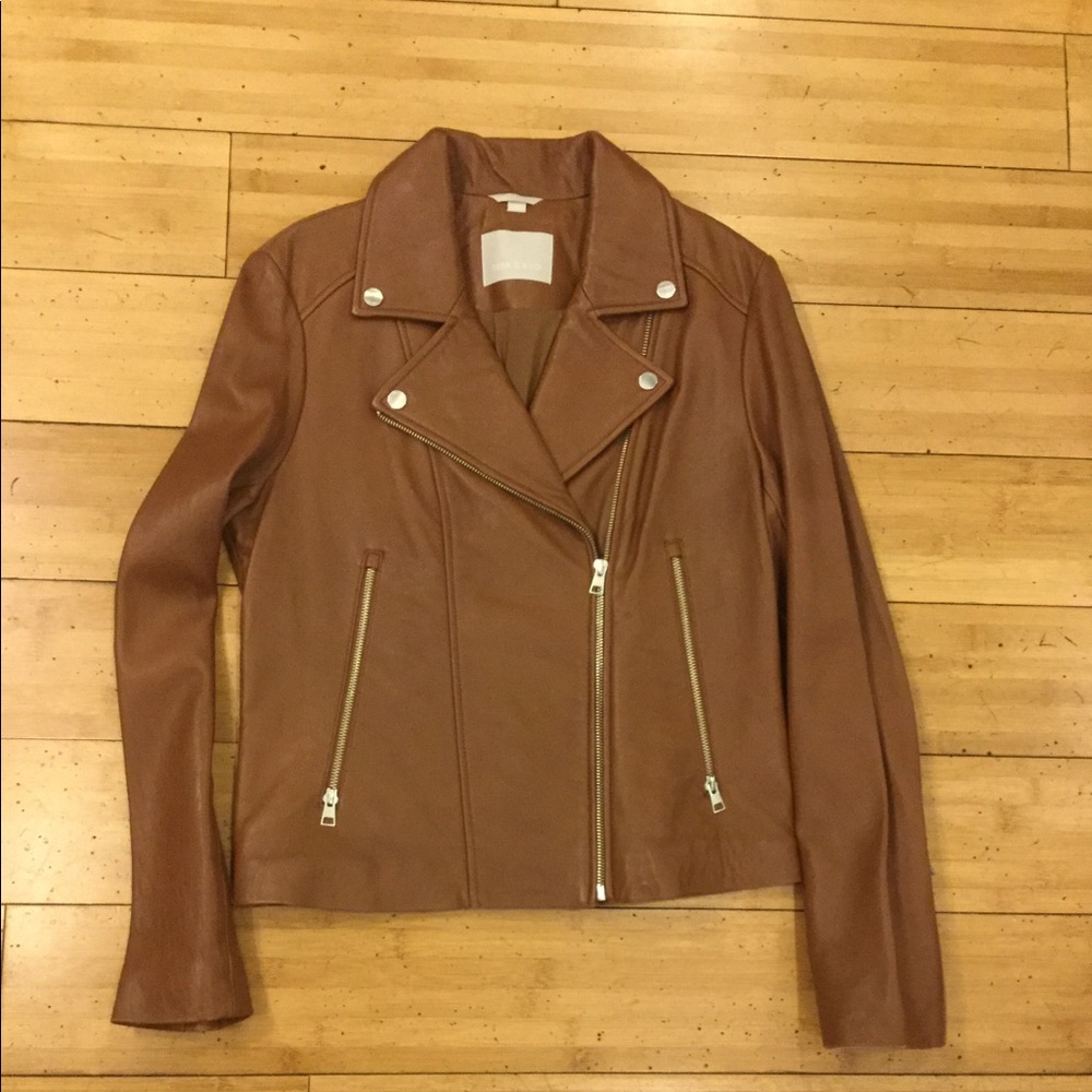 Soia and kyo brown leather jacket